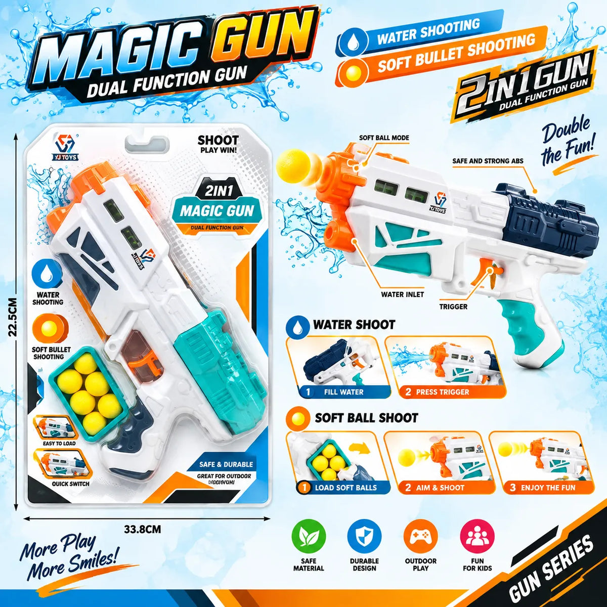 2 in 1 Dual Function Gun For Kids (648-28)