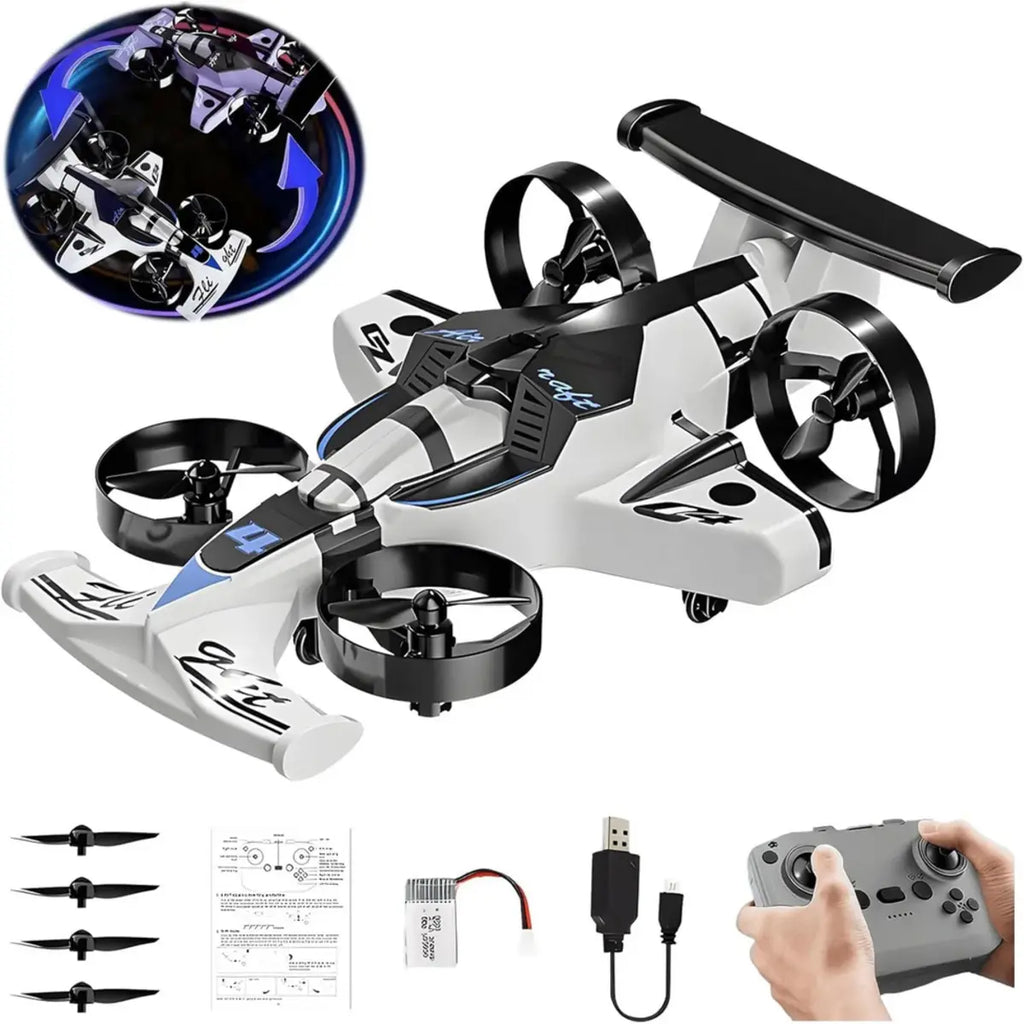 2-in-1 RC Drift Car & Flying Drone Toy for Kids (CZ04)
