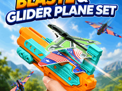Air Battle 2 In 1 Plane Flying Launcher Gun (508-22)