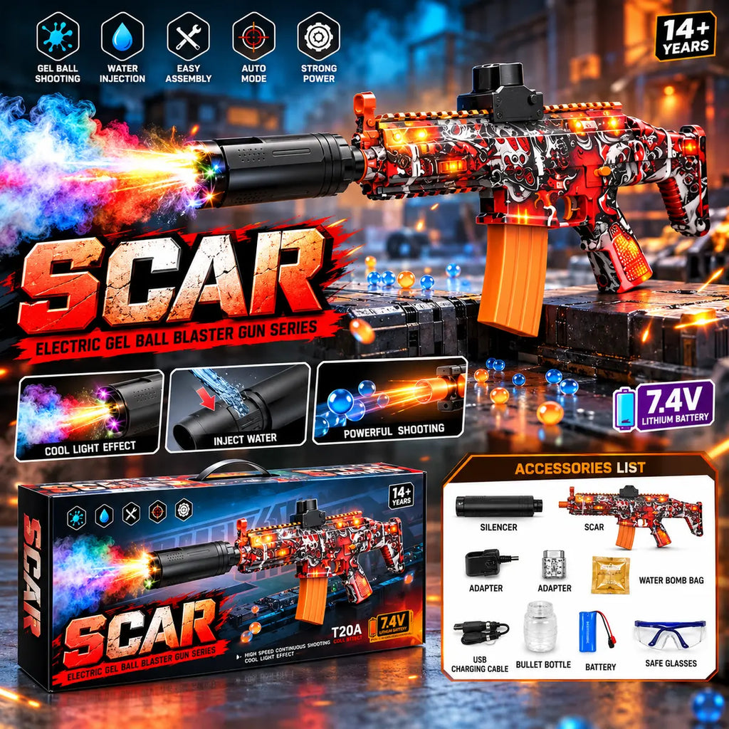 Automatic Scar-L Gel Blaster Gun Toy For Kids (T20A)