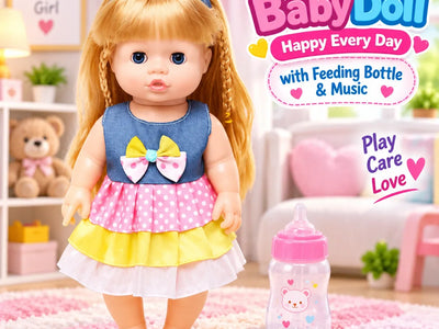 Baby Doll Happy Every Day with Feeding Bottle & Music (8933A)