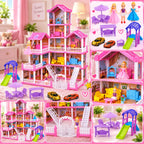 DIY Grand Villa Pink Doll House Playset (DSJ55-15 | 16)