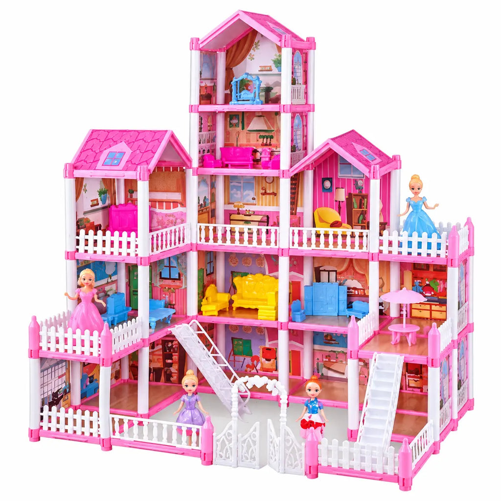 DIY Grand Villa Pink Doll House Playset (DSJ55-15 | 16)