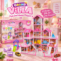 DIY Grand Villa Pink Doll House Playset (DSJ55-15 | 16)