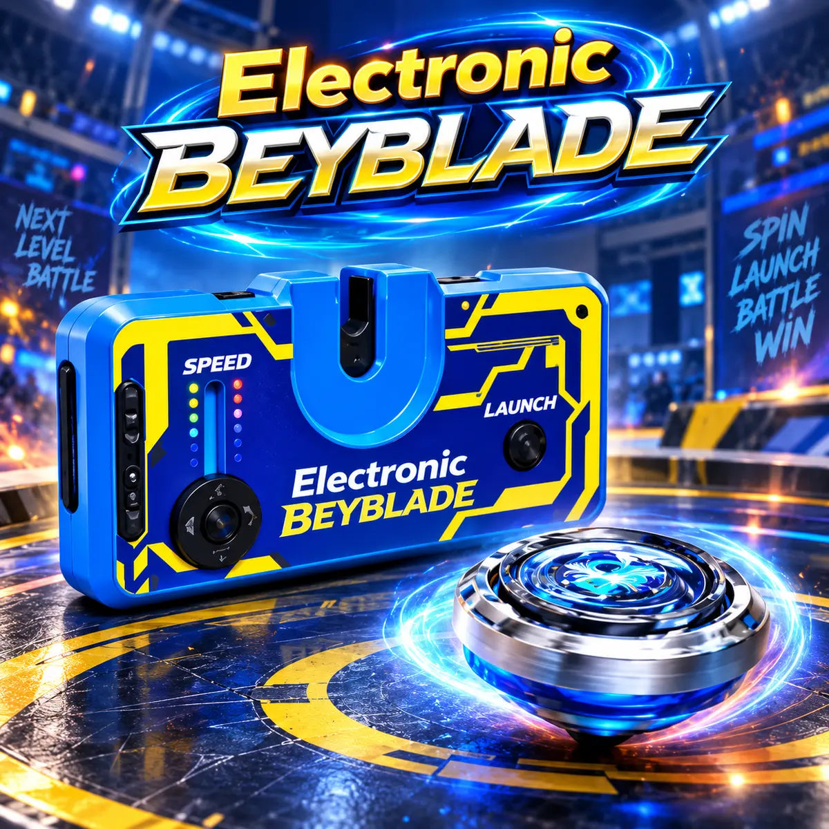 Electronic Beyblade Launcher Toy For Kids (Random Color)