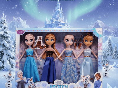 4-in-1 Frozen Princess Dolls Set for Girls