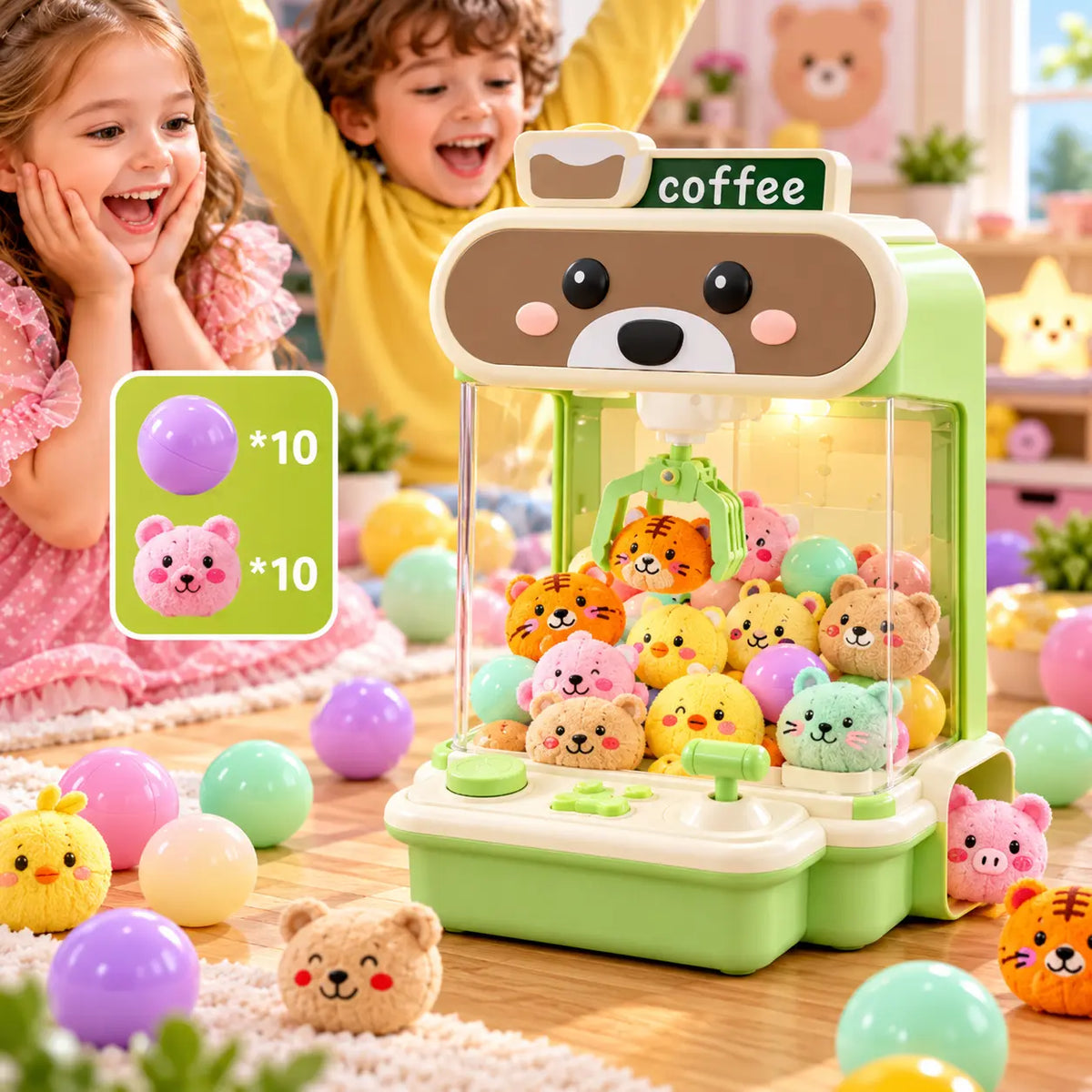 Mini Coffee Bear Claw Machine for Kids (LC-002)