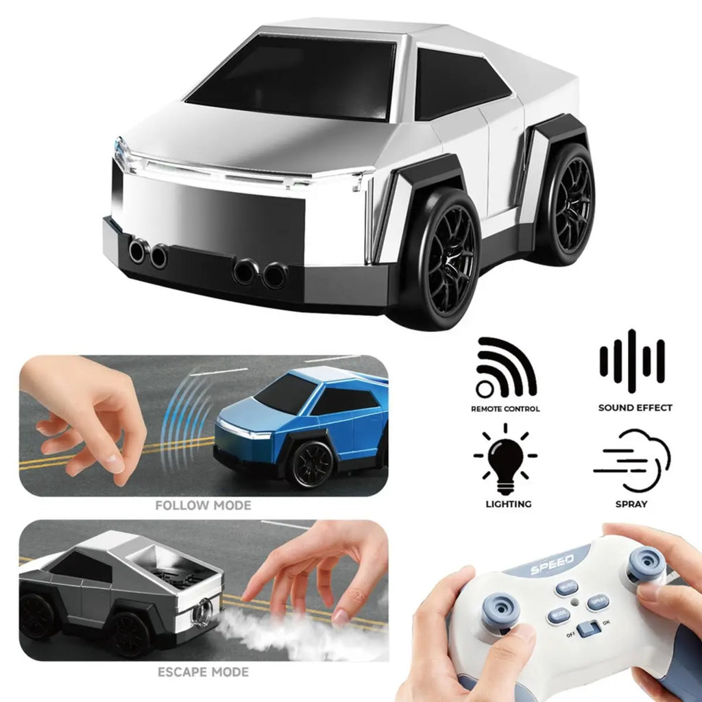 Mini RC Cyber Truck Smart Racing Induction Car with Lights & Sound (358-9)