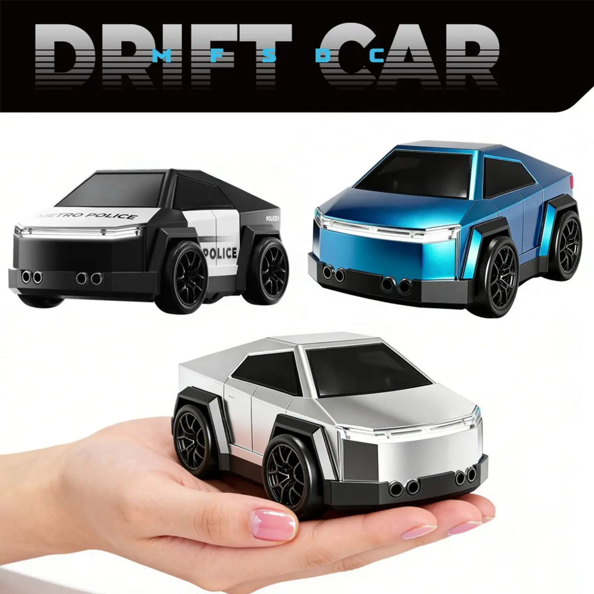 Mini RC Cyber Truck Smart Racing Induction Car with Lights & Sound (358-9)