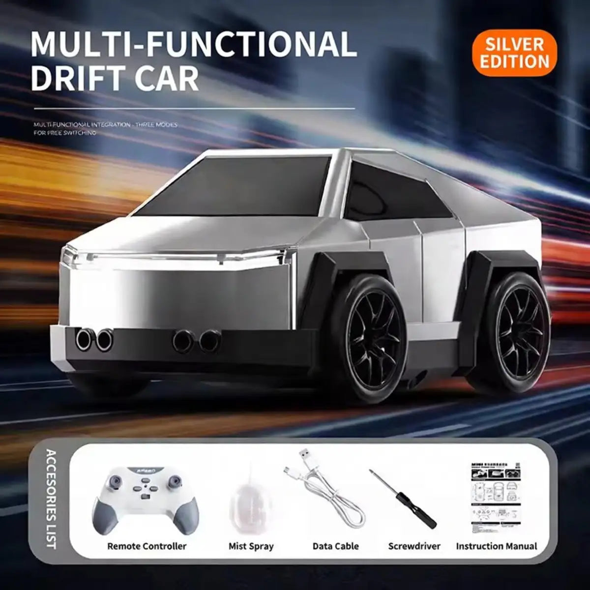 Mini RC Cyber Truck Smart Racing Induction Car with Lights & Sound (358-9)