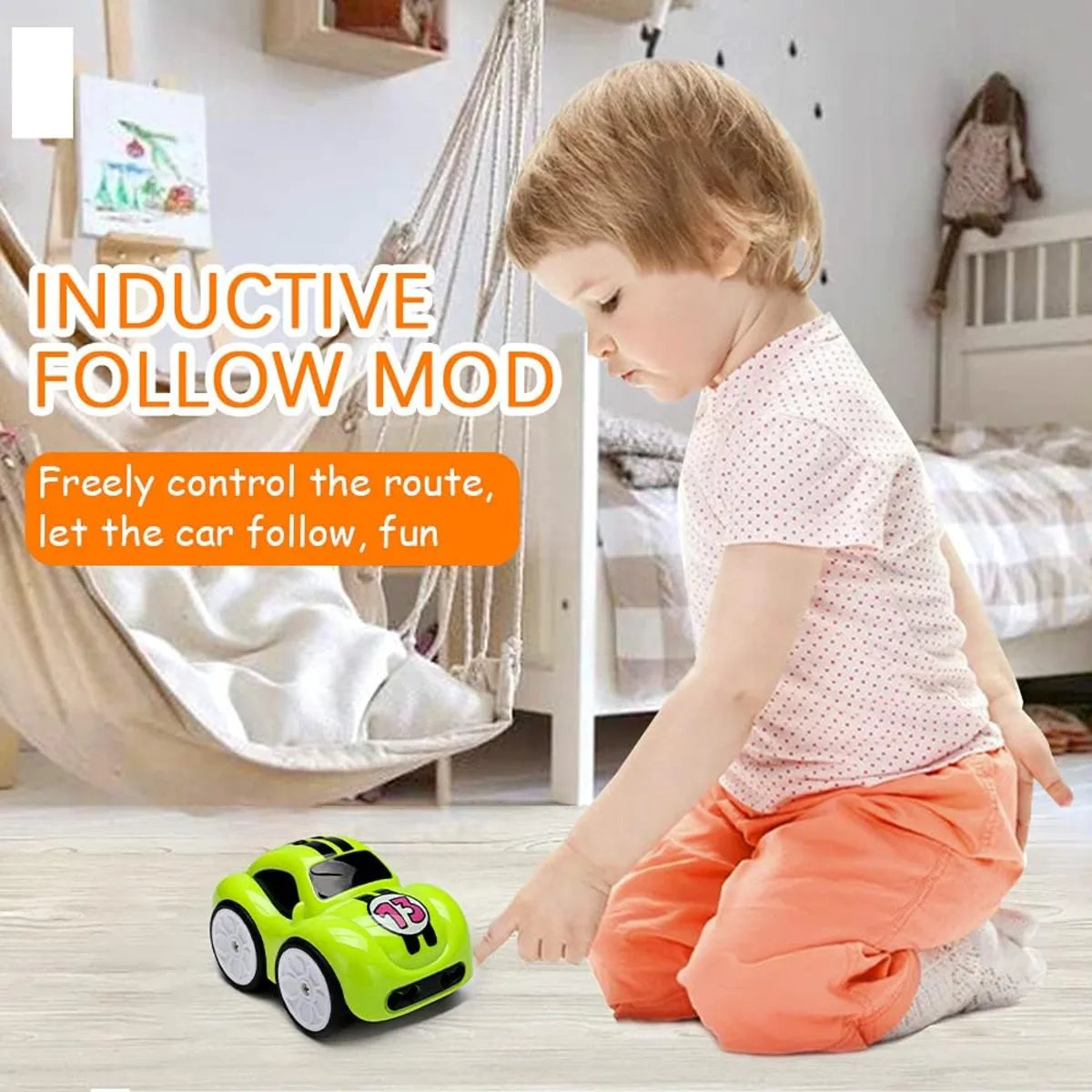 Mini Remote & Induction Car Smart RC Racing Toy for Kids (CX-001)