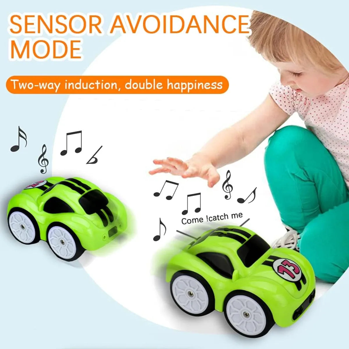 Mini Remote & Induction Car Smart RC Racing Toy for Kids (CX-001)