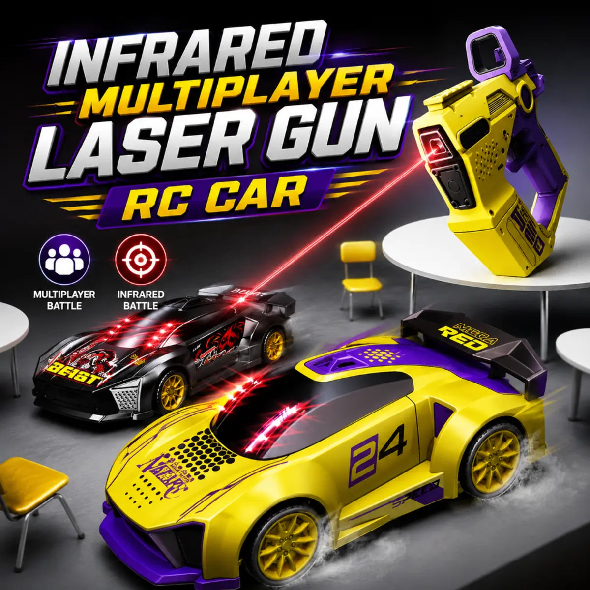 Infrared Multiplayer Laser Gun RC Car (TCS01)