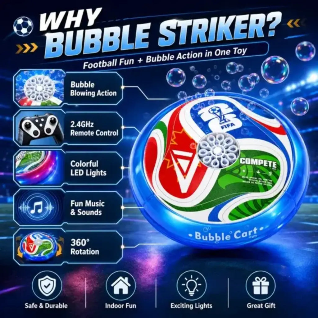RC Bubble Soccer Ball Toy with Lights & Music (Random Design | UD3009A)