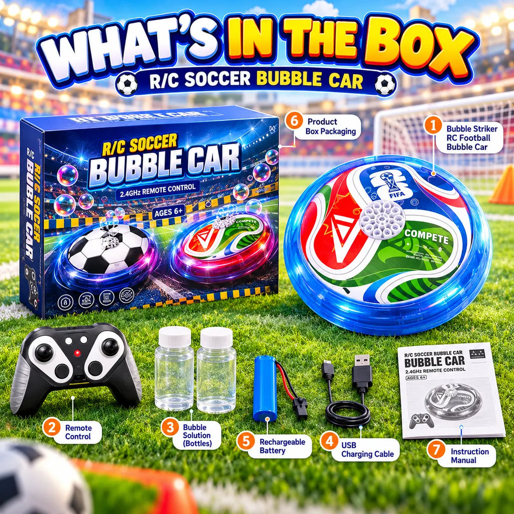 RC Bubble Soccer Ball Toy with Lights & Music (Random Design | UD3009A)