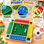Shut The Box Dice Game – Wooden Family Math Board Game 2–4 Players (2025-39)