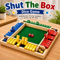 Shut The Box Dice Game – Wooden Family Math Board Game 2–4 Players (2025-39)