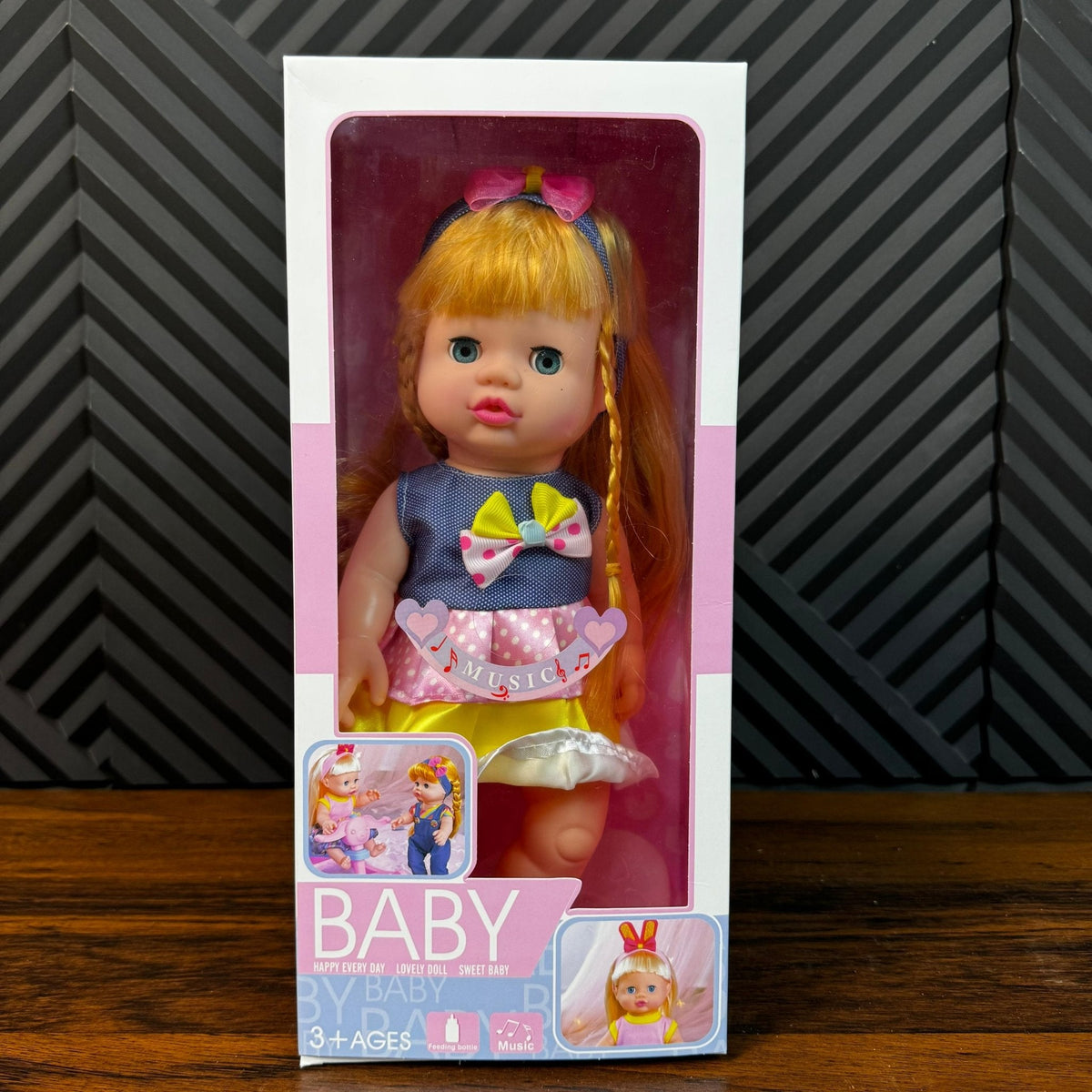 Baby Doll Happy Every Day with Feeding Bottle & Music (8933A)