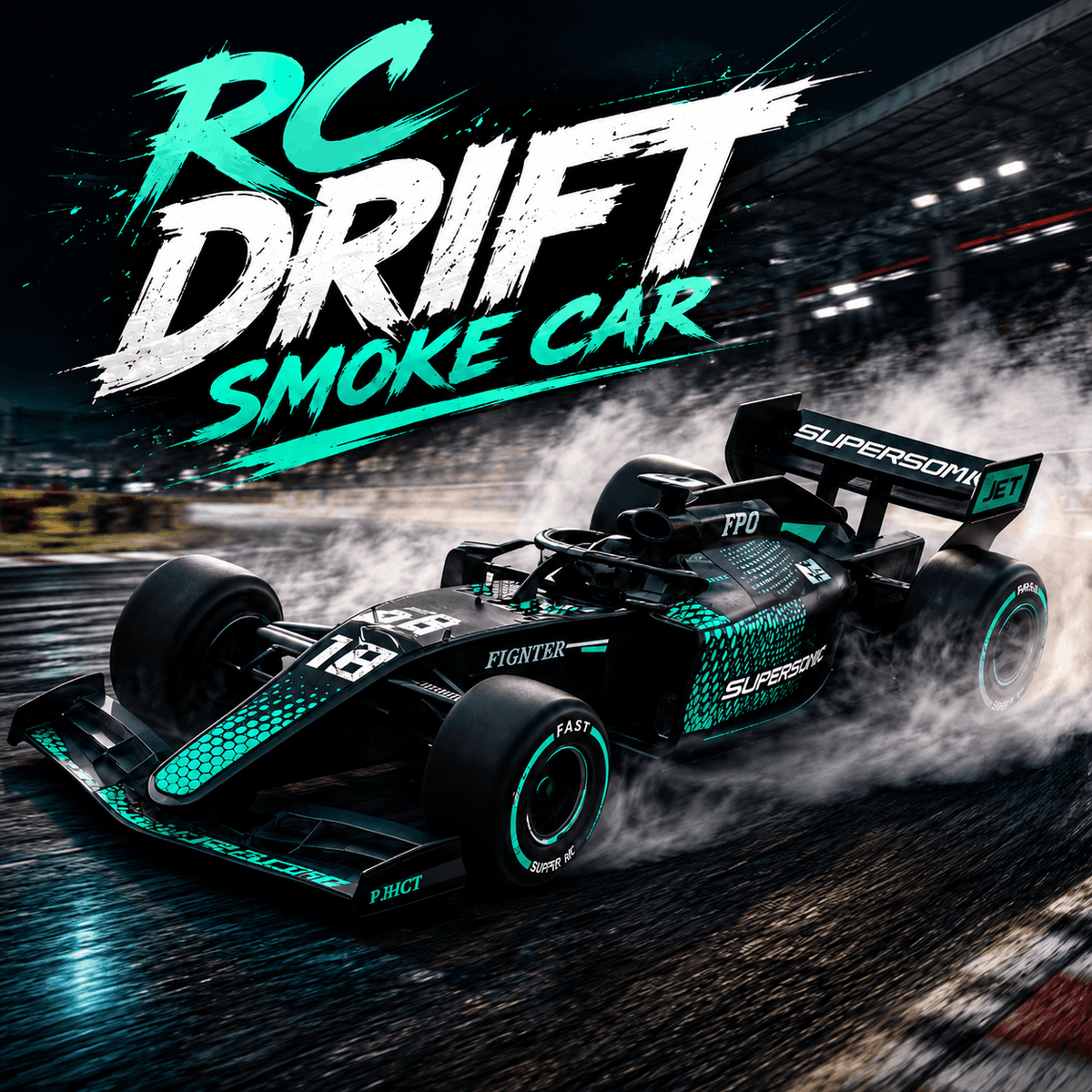 RC Drift Smoke Car For Kids — Sports formula car for kids (KM660-6A)