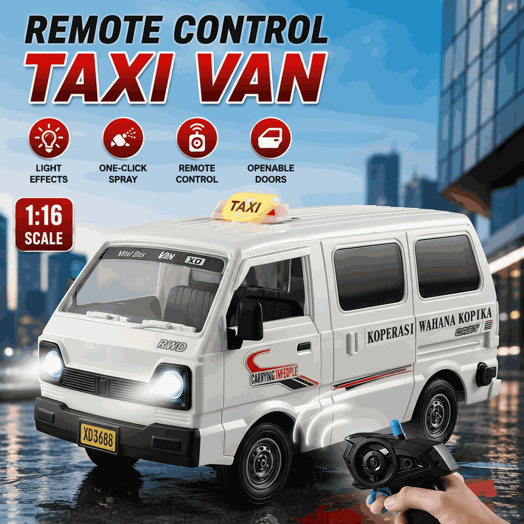 Remote Control Taxi Van for Kids (3688-G169A)